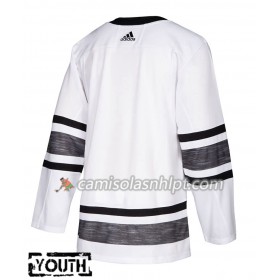 Camisola Edmonton Oilers Blank 2019 All-Star Adidas Branco Authentic - Criança